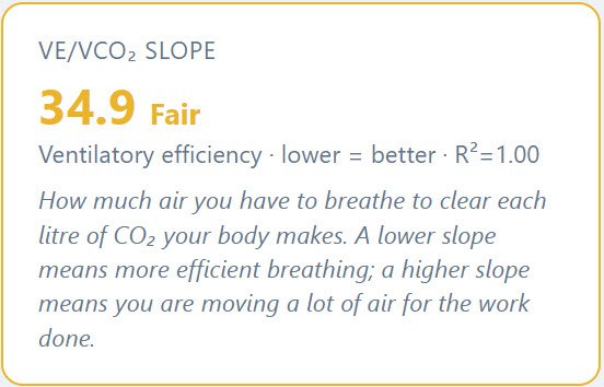VE/VCO2 slope